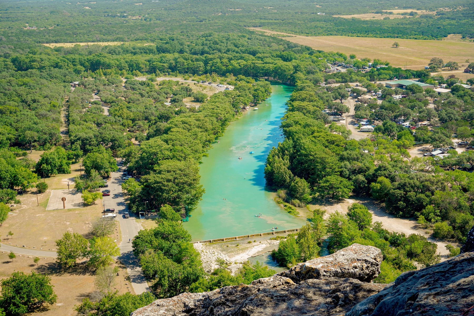 The Frio River through Garner State Park, Hill Country, Texas